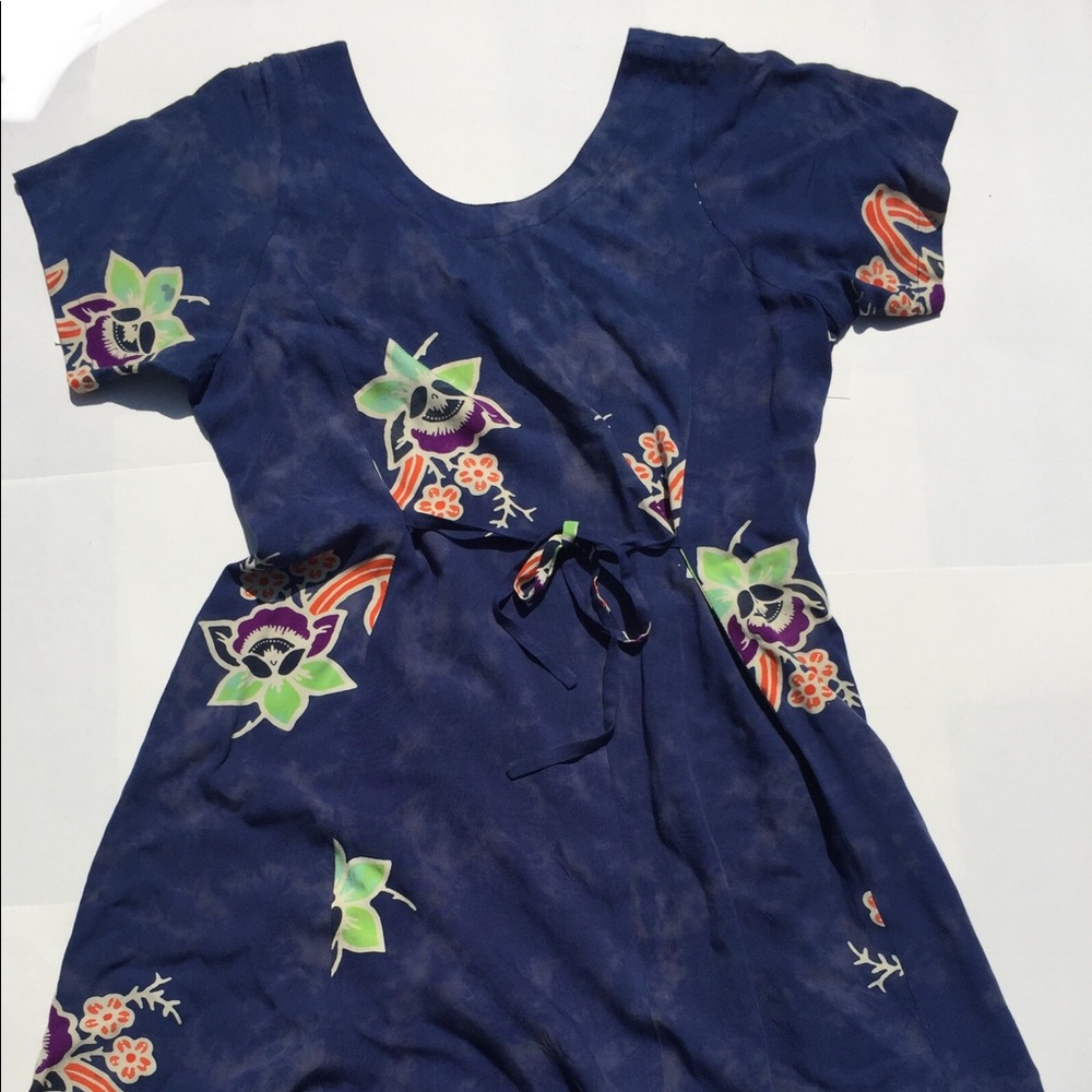 Vintage light rayon floral dress